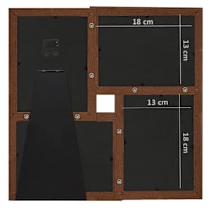 Kolážový fotorámeček na 4 obrázky (13 x 18 cm) tmavě hnědý MDF - obrázek 8