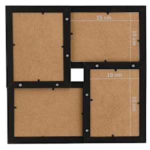 Kolážový fotorámeček na 4 obrázky (10 x 15 cm) černý MDF - obrázek 8