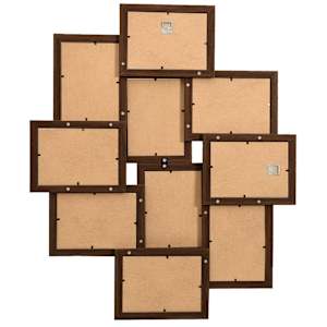Kolážový fotorámeček na 10x(10x15 cm) obrázek tmavě hnědý MDF - obrázek 3
