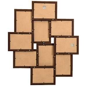 Kolážový fotorámeček na 10x(13x18 cm) obrázek tmavě hnědý MDF - obrázek 3