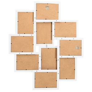 Kolážový fotorámeček na 10 obrázků (10 x 15 cm) bílý MDF - obrázek 3