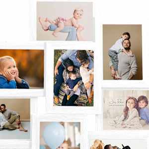 Kolážový fotorámeček na 10 obrázků (10 x 15 cm) bílý MDF - obrázek 4