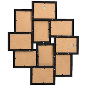 Kolážový fotorámeček na 10 obrázků (10 x 15 cm) černý MDF - obrázek 3