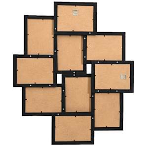 Kolážový fotorámeček na 10 obrázků (13 x 18 cm) černý MDF - obrázek 3