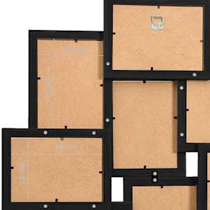 Kolážový fotorámeček na 10 obrázků (13 x 18 cm) černý MDF - obrázek 7