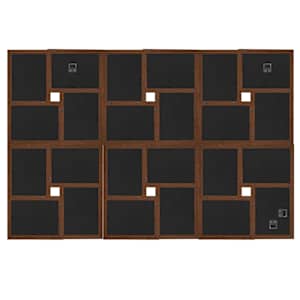 Kolážový fotorámeček na 24×(10x15 cm) obrázek tmavě hnědý MDF - obrázek 3