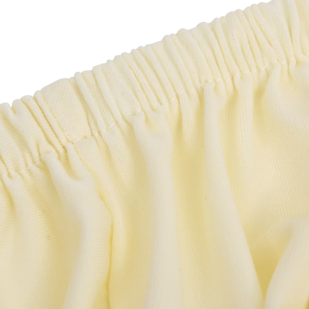 Strečový potah na pohovku krémový polyesterový žerzej