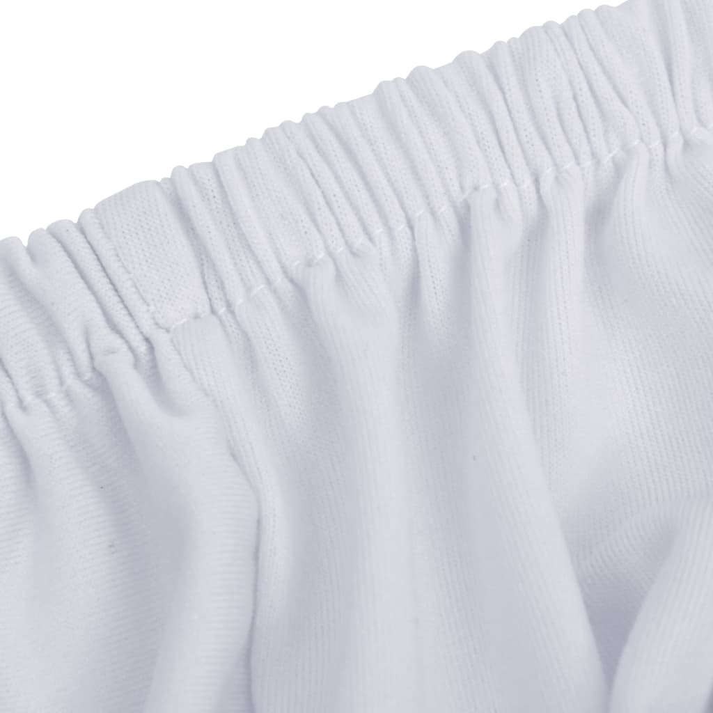 Strečový potah na 3místnou pohovku bílý polyesterový žerzej