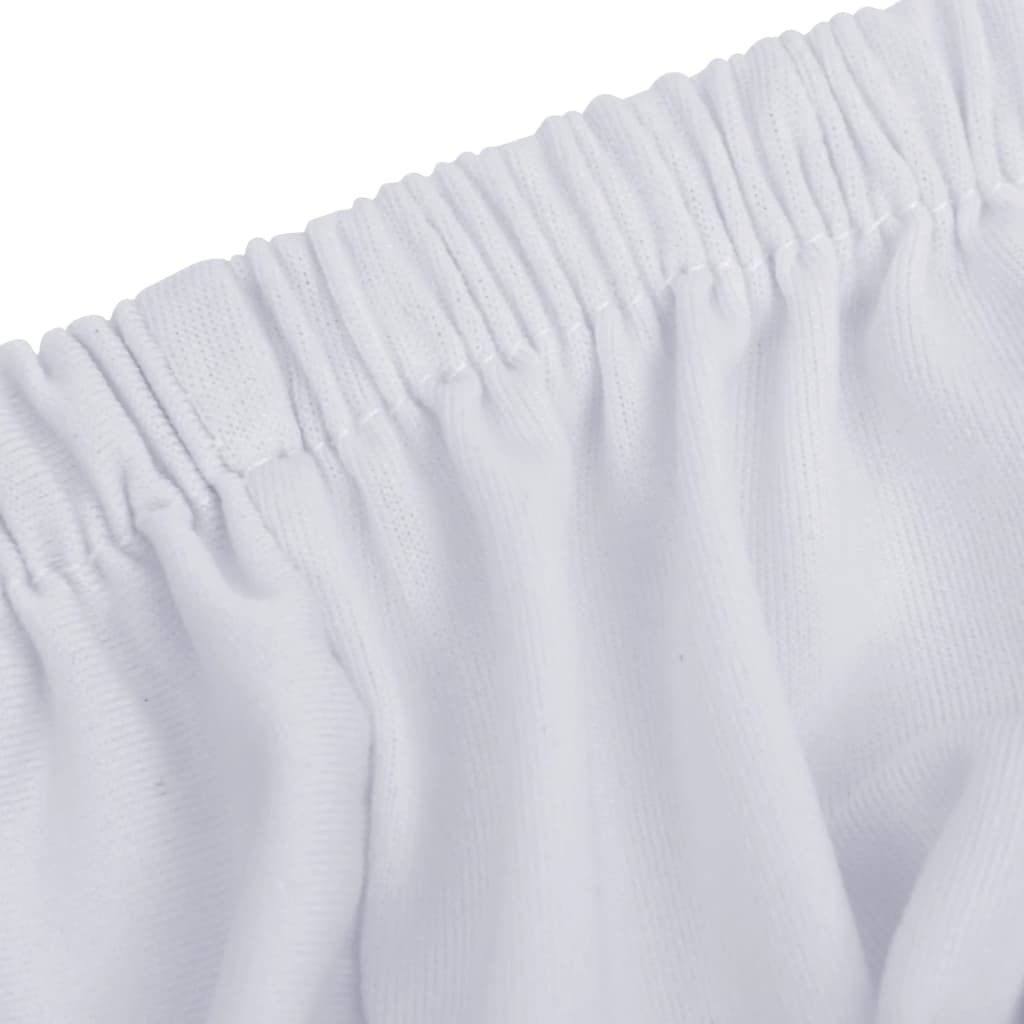  Naťahovací prehoz na 4-miestnu pohovku biely polyester Jersey