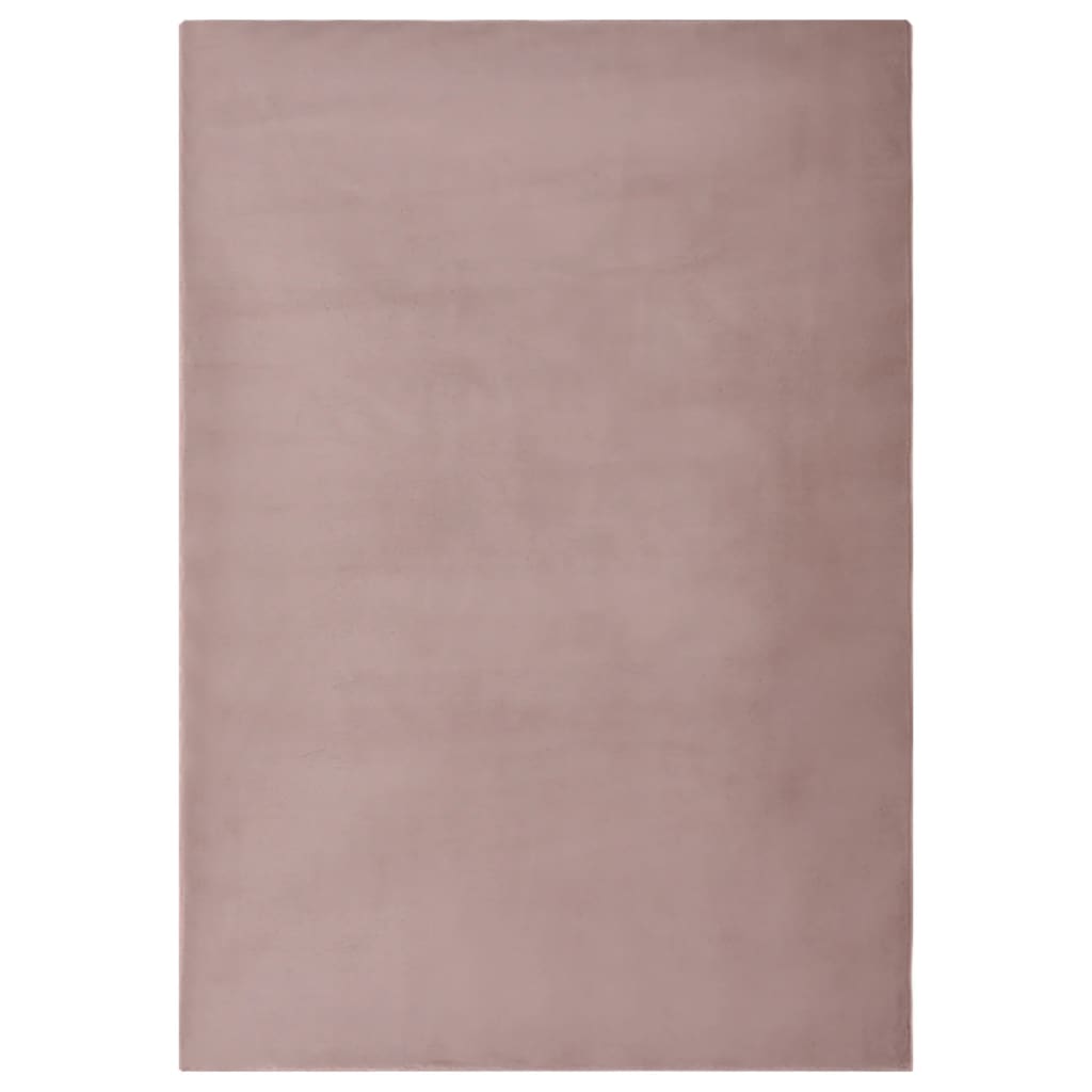 vidaXL Covor, roz învechit, 200×300 cm, blană ecologică de iepure vidaXL imagine 2022