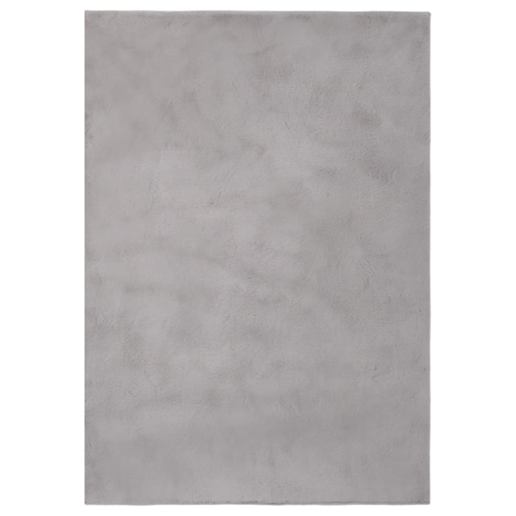 vidaXL Covor, gri, 200×300 cm, blană ecologică de iepure vidaXL