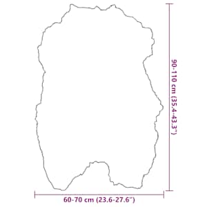 Přehoz na židli z islandské ovčí kůže krémový 70 x 110 cm - obrázek 10