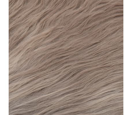 vidaXL Stoltrekk i islandsk saueskinn gråbrun 70x110 cm