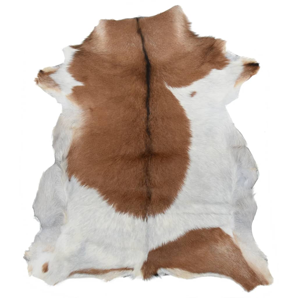 Farbe: Mischbraun und WeißMaterial: ZiegenlederGröße: 50-60 x 70-100 cm (B x L)