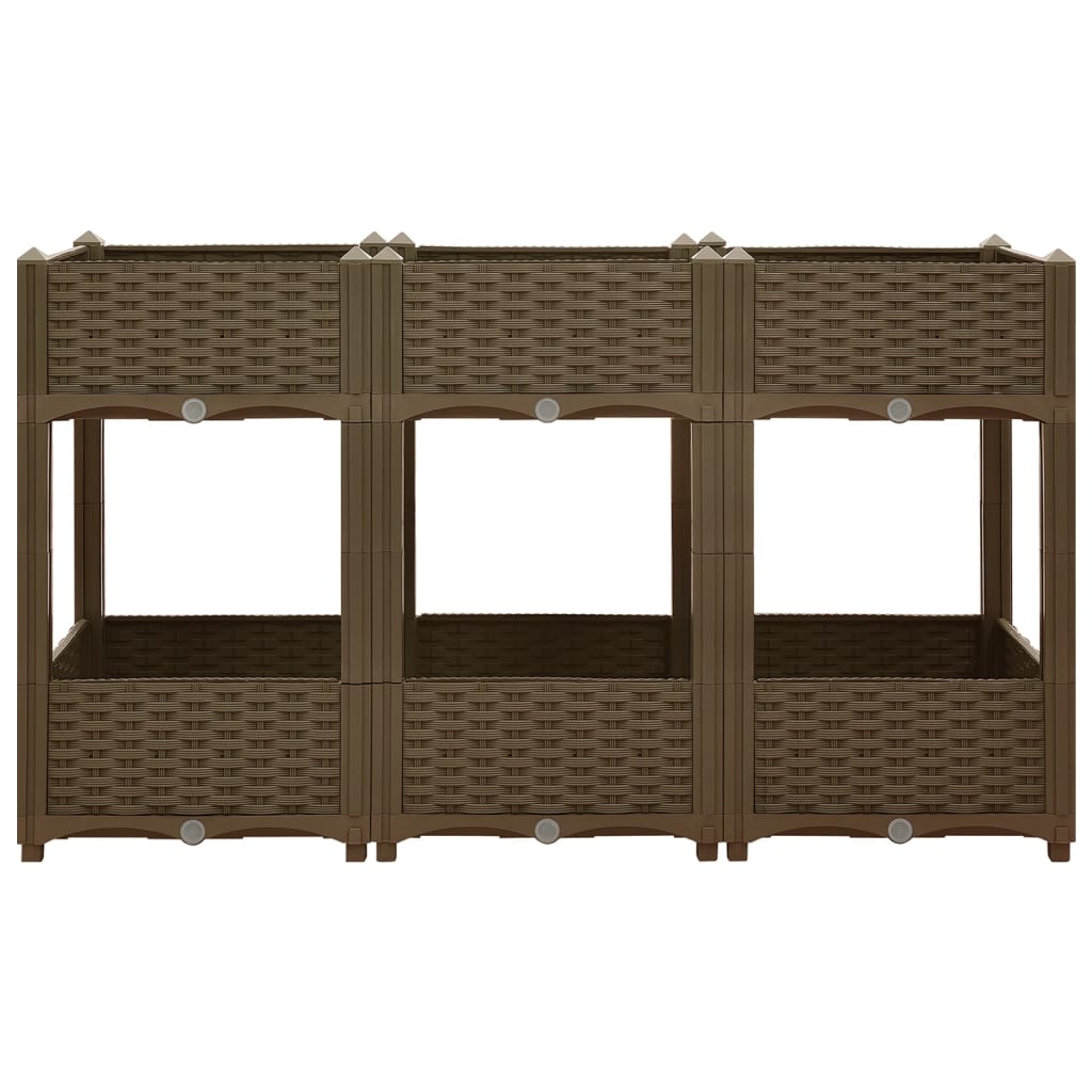 vidaXL Plantenbak verhoogd 120x40x71 cm polypropyleen afbeelding