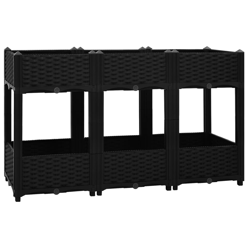 

vidaXL Raised Bed 47.2"x15.7"x28" Polypropylene