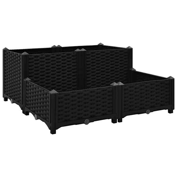 vidaXL taimekast 80 x 80 x 38 cm, pol&uuml;prop&uuml;leen