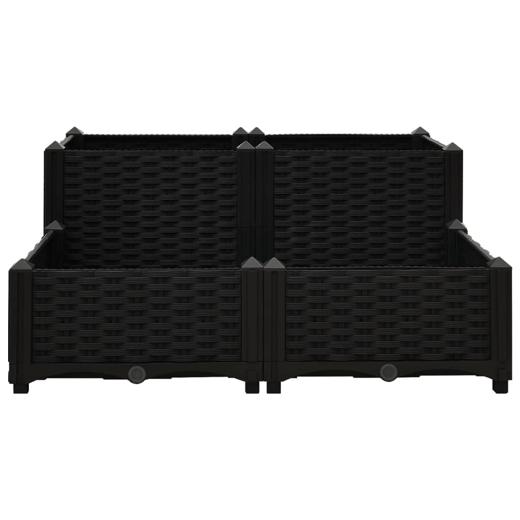 vidaXL Plantenbak verhoogd 80x80x38 cm polypropyleen afbeelding