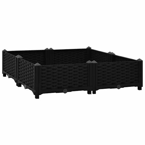 vidaXL taimekast 80 x 80 x 23 cm, pol&uuml;prop&uuml;leen
