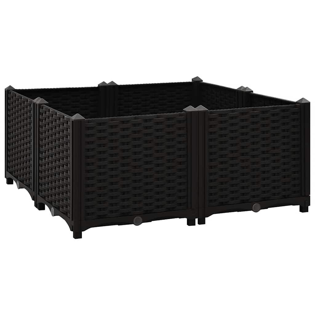 vidaXL Vyvýšený záhon 80 x 80 x 38 cm polypropylen