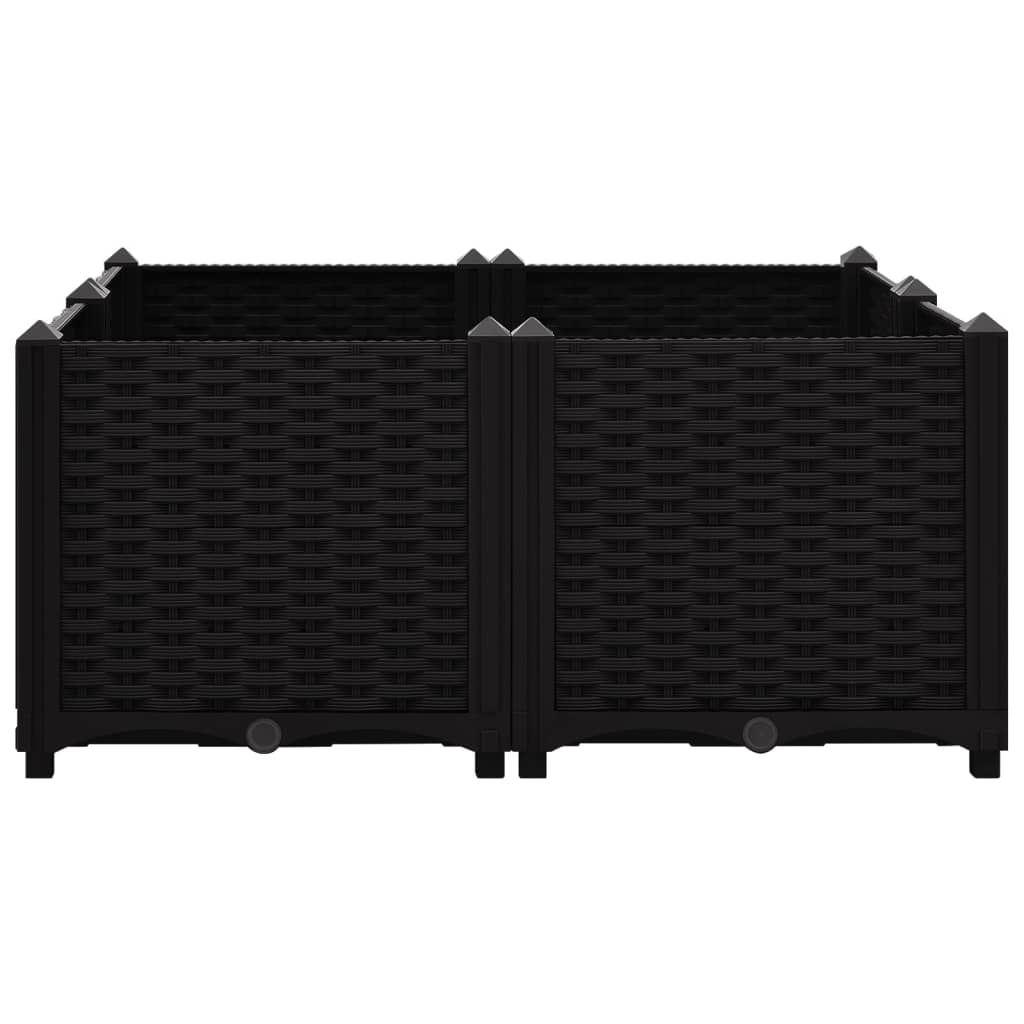 vidaXL Plantenbak verhoogd 80x80x38 cm polypropyleen afbeelding