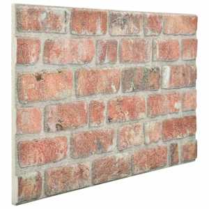 vidaXL Seinapaneelid 10 tk 100 x 50 cm Punane EPS vaht