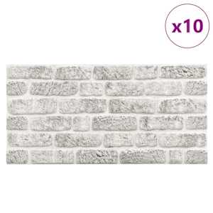 Nástěnné panely 10 pcs Světle šedá 100 x 50 cm EPS pěna - obrázek 2
