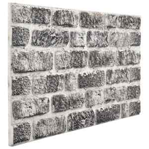 vidaXL Seinapaneelid 10 tk 100 x 50 cm Tumehall ja Valge EPS vaht