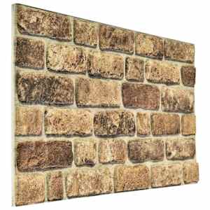 vidaXL Seinapaneelid 10 tk 100 x 50 cm Tume Liiv EPS vaht