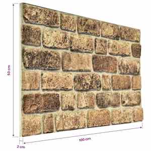 Nástěnné panely 10 pcs Tmavý písek 100 x 50 cm EPS pěna - obrázek 5