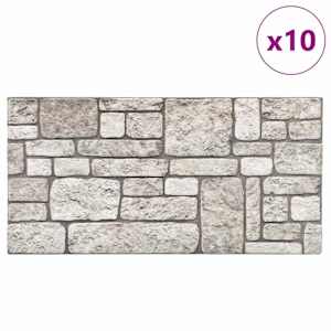 Nástěnné panely 10 pcs Šedá 100 x 50 cm EPS pěna - obrázek 2