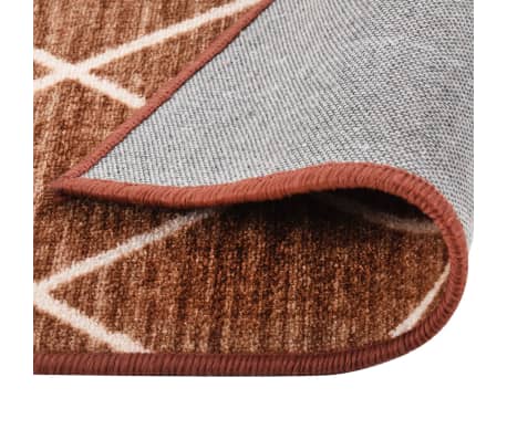 vidaXL Carpet Runner Dark Brown 80x100 cm