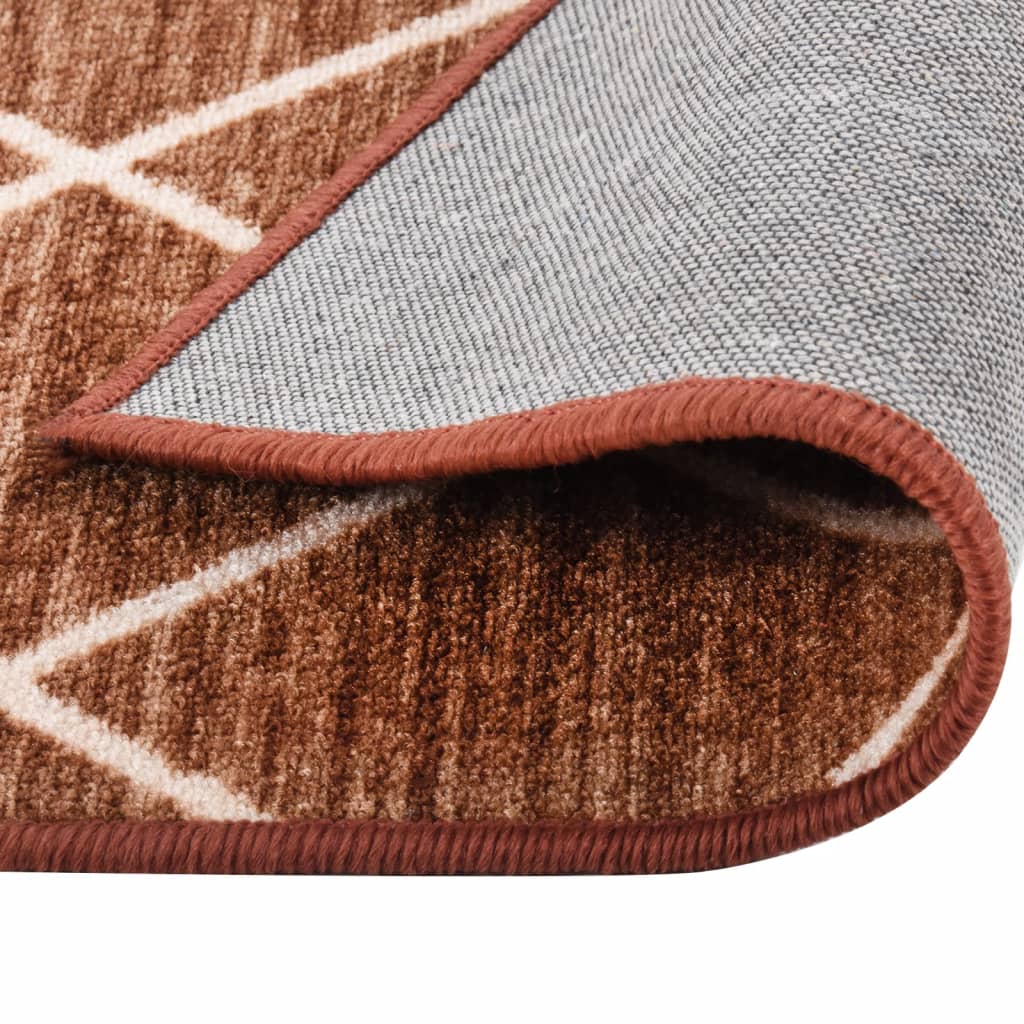 vidaXL Carpet Runner Dark Brown 80x600 cm