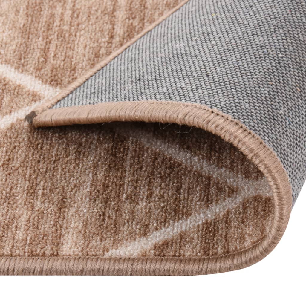 vidaXL Carpet Runner Light Brown 80x350 cm