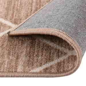 vidaXL Alfombra de pasillo marr&oacute;n claro 80x350 cm