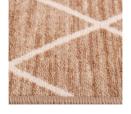 vidaXL Tapis de couloir Marron clair 80x400 cm