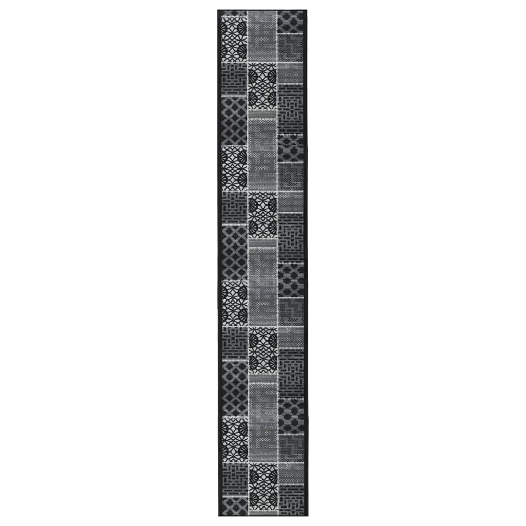 vidaXL Käytävämatto musta 80×600 cm