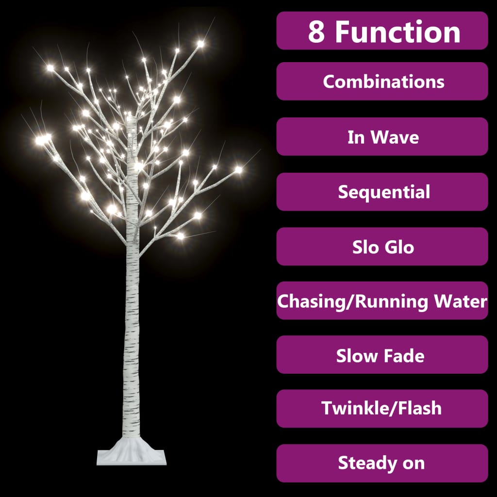 vidaXL Christmas Tree 128 LEDs 3.9' Cold White Willow Indoor Outdoor