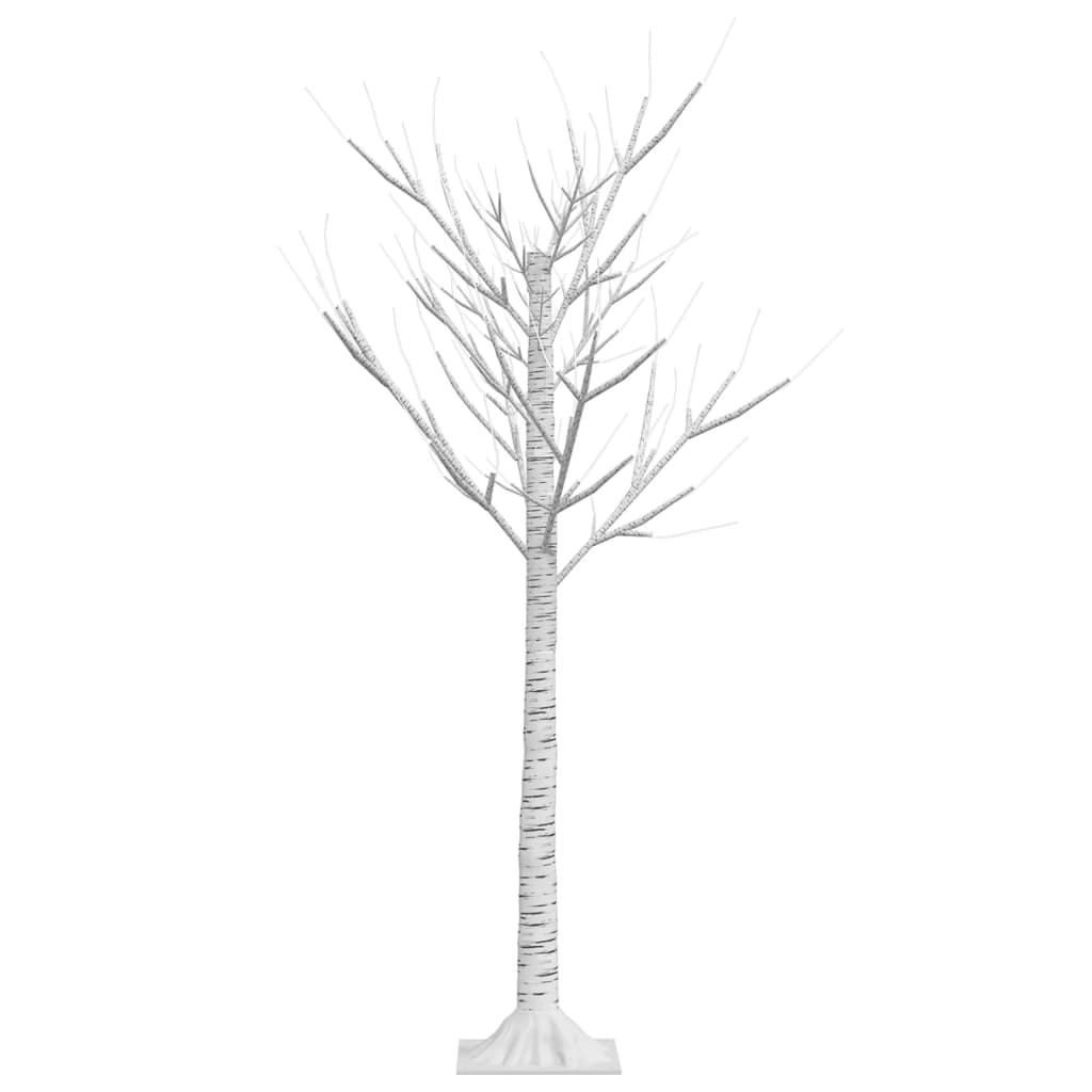 vidaXL Christmas Tree 128 LEDs 3.9' Cold White Willow Indoor Outdoor