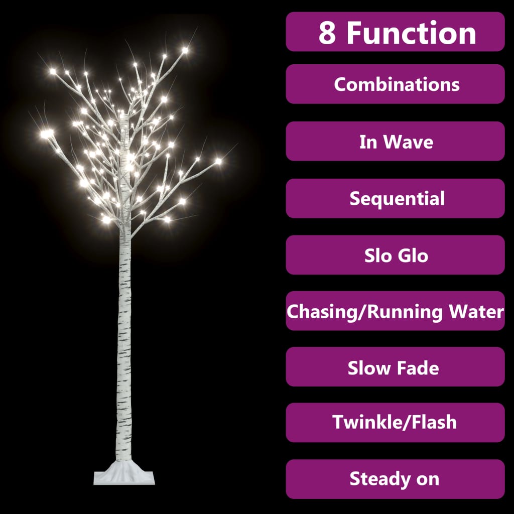vidaXL Christmas Tree 156 LEDs 4.9' Cold White Willow Indoor Outdoor