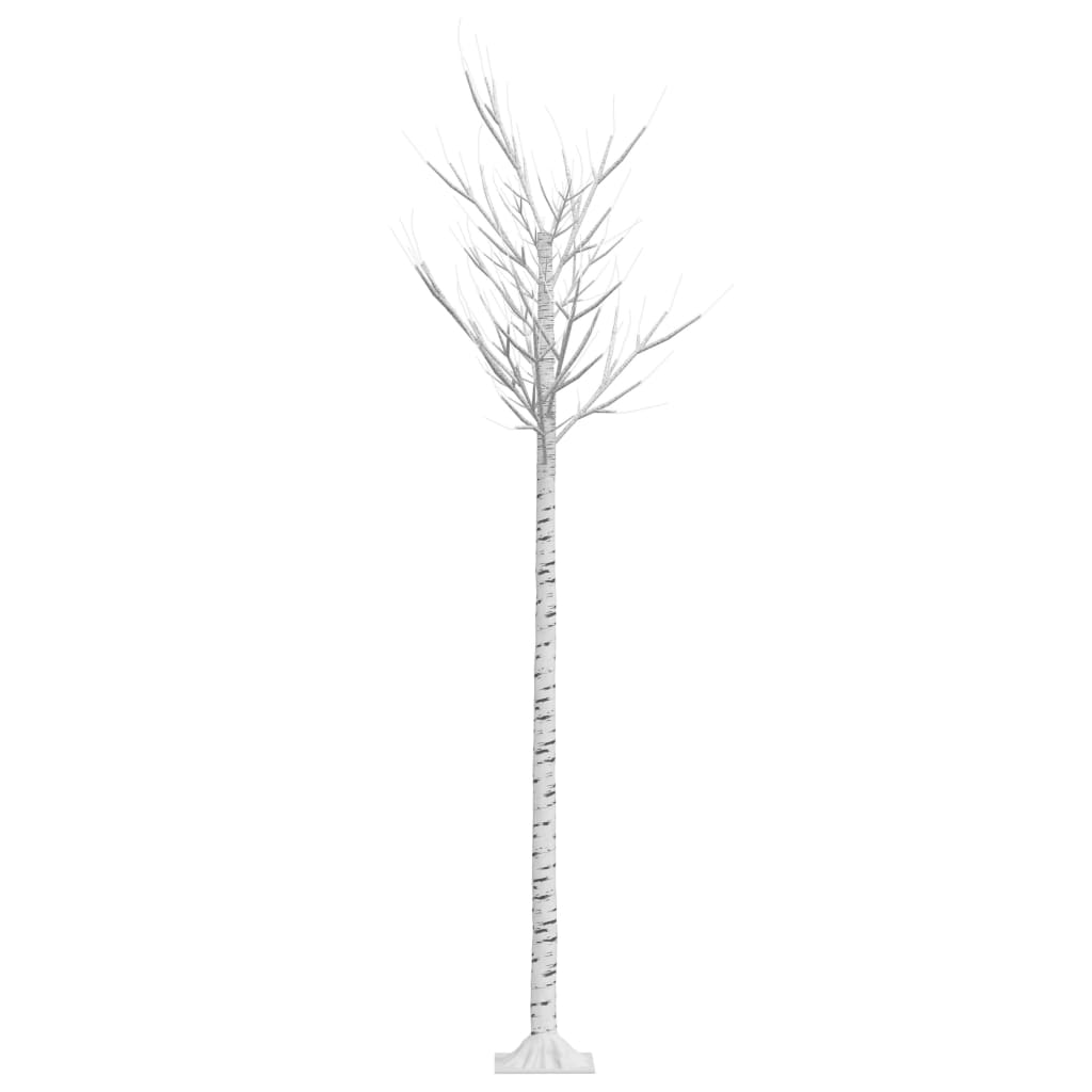 vidaXL Christmas Tree 220 LEDs 7.2' Warm White Willow Indoor Outdoor