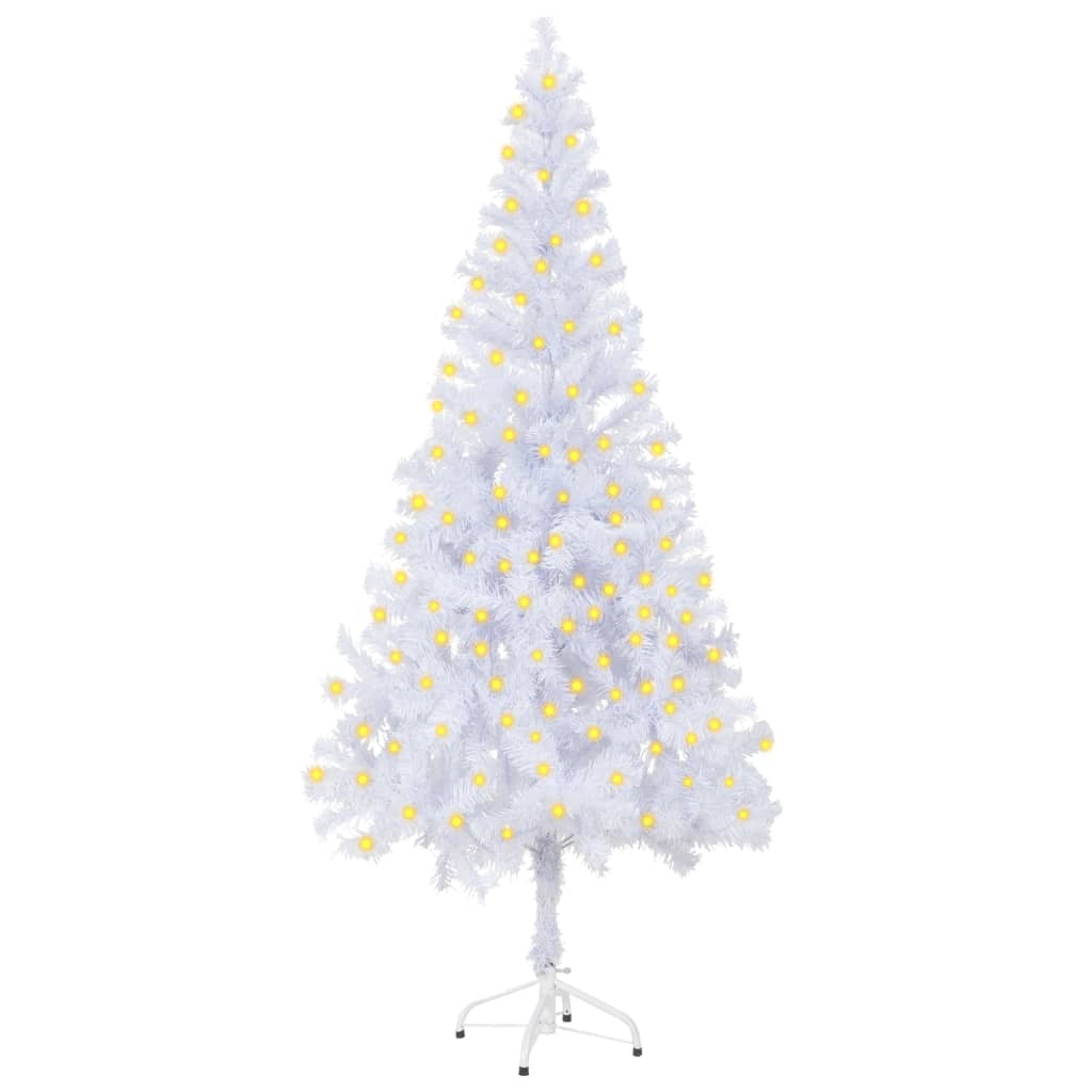 vidaXL kunstigt juletræ med LED og juletræsfod 180 cm 620 grene
