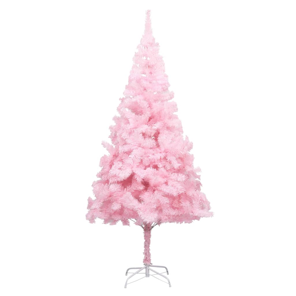 

vidaXL Kunstkerstboom met LED's en standaard 240 cm PVC roze