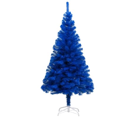vidaXL Artificial Christmas Tree Blue PVC, Steel 47.2 in