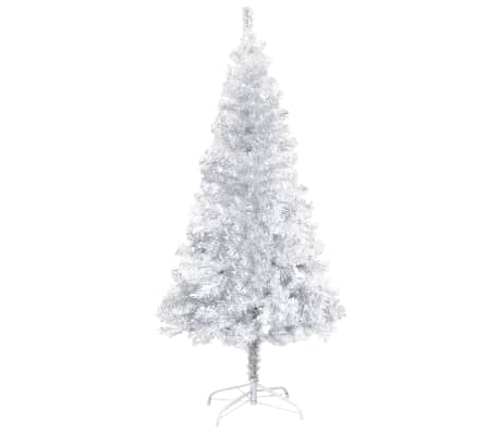 vidaXL Artificial Pre-lit Christmas Tree with Stand Silver 120 cm PET