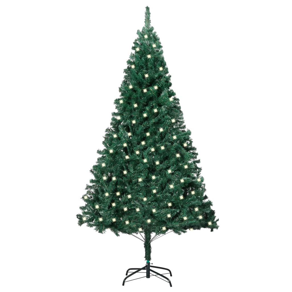 vidaXL Brad de Crăciun artificial cu ramuri groase, verde, 240 cm, PVC