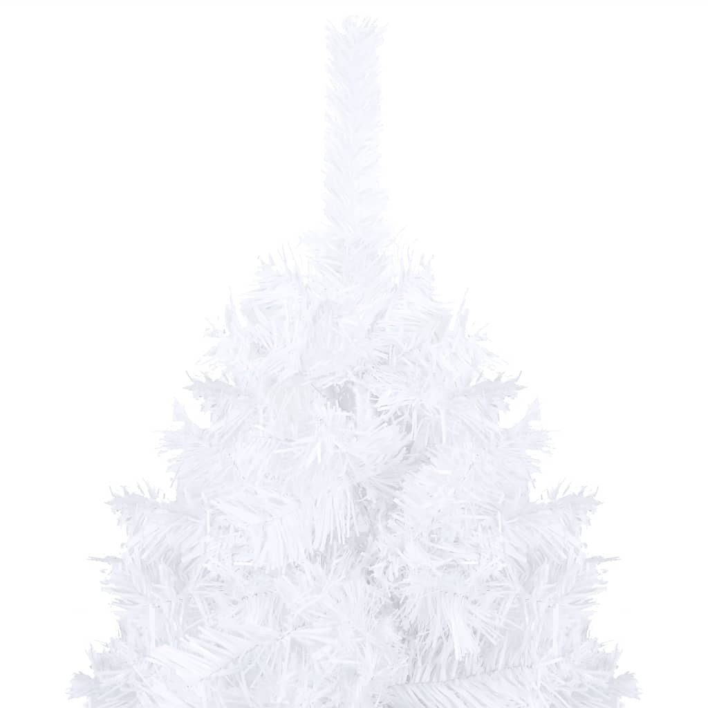 vidaXL Artificial Christmas Tree with LEDs&Thick Branches White 47.2"