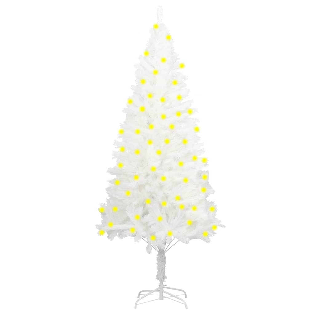 

vidaXL Artificial Christmas Tree with LEDs White 47.2"