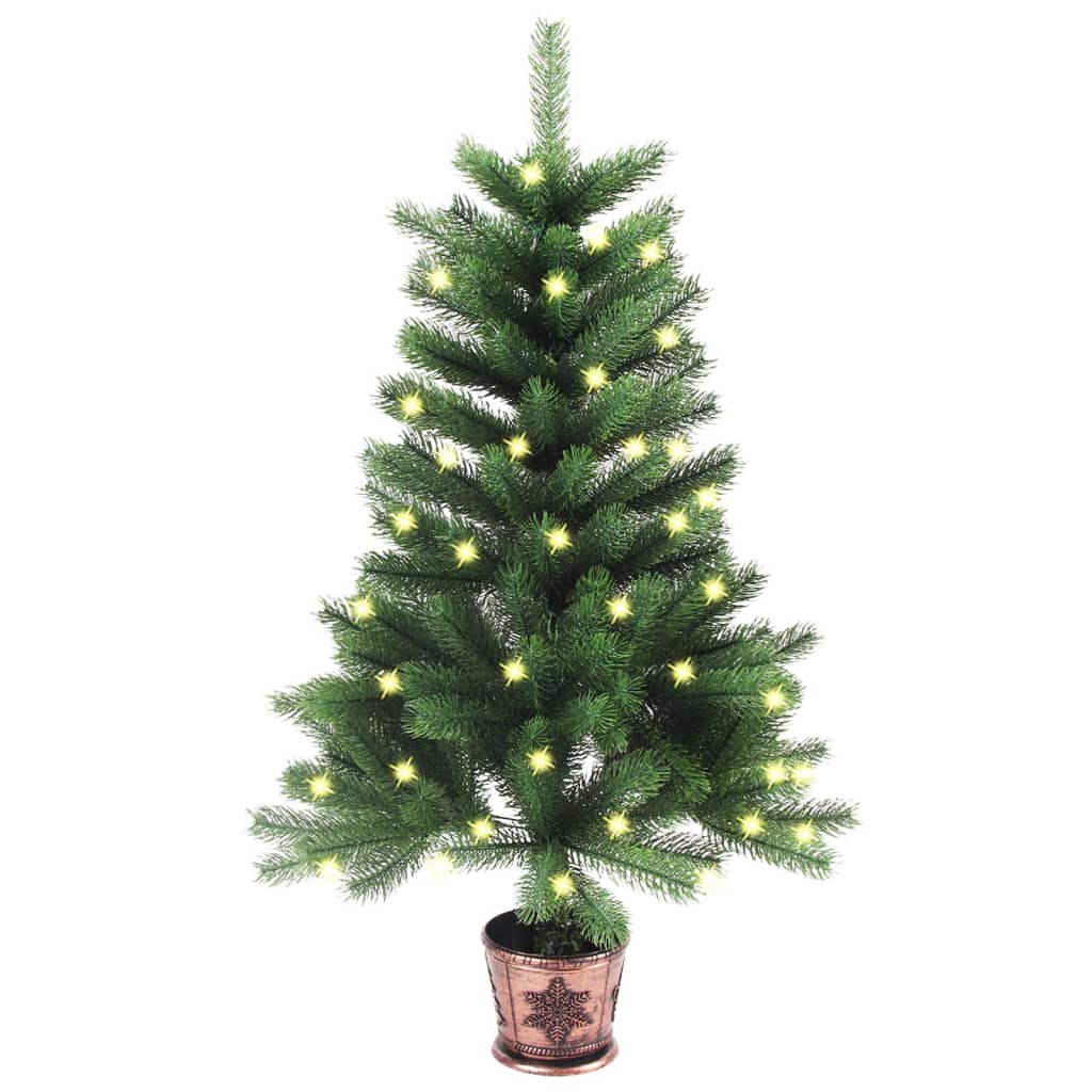 Image of vidaXL Artificial Pre-lit Christmas Tree 65 cm Green