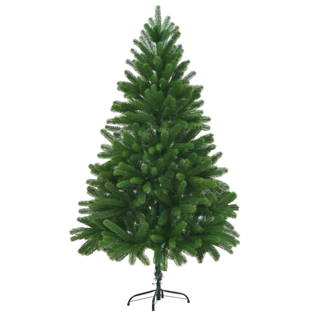 Umělý vánoční strom s LED diody 210 cm zelený